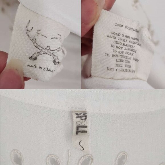 Spell & The Gypsy Isla Bonita Embroidered Dress Duster White Size Small - Picture 10 of 16